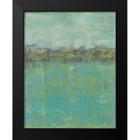 Horizon Line Abstraction II Black Modern Wood Framed Art Print by Goldberger, Jennifer