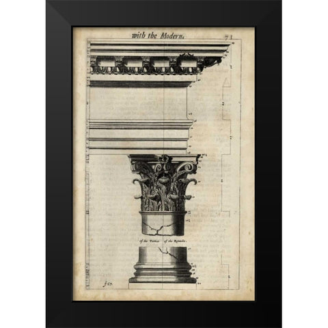 Ancient Architecture II Black Modern Wood Framed Art Print by Evelyn, John