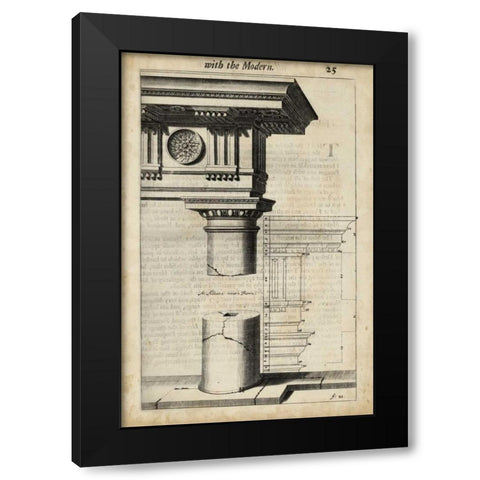Ancient Architecture IV Black Modern Wood Framed Art Print with Double Matting by Evelyn, John