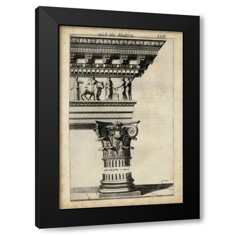 Ancient Architecture V Black Modern Wood Framed Art Print with Double Matting by Evelyn, John