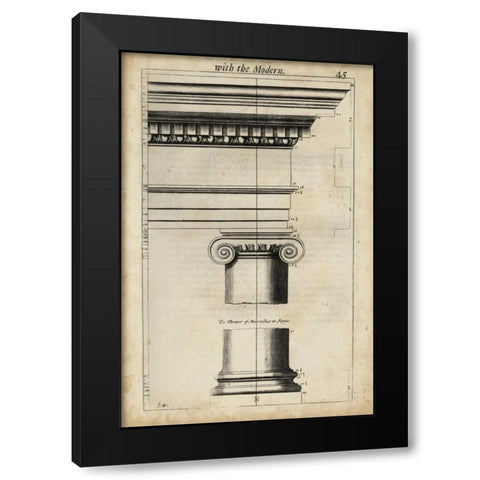 Ancient Architecture VI Black Modern Wood Framed Art Print with Double Matting by Evelyn, John