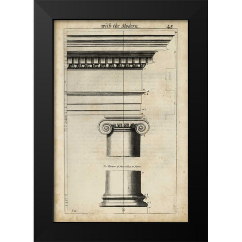 Ancient Architecture VI Black Modern Wood Framed Art Print by Evelyn, John