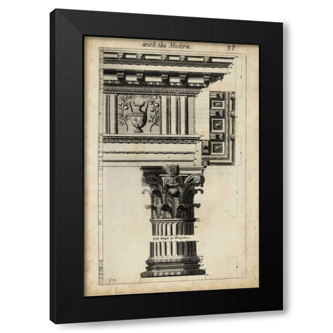 Ancient Architecture VII Black Modern Wood Framed Art Print by Evelyn, John