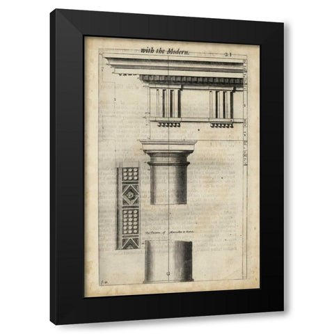 Ancient Architecture VIII Black Modern Wood Framed Art Print by Evelyn, John