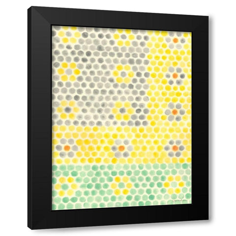 Floral Linoleum I Black Modern Wood Framed Art Print by Lam, Vanna