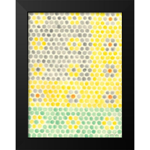 Floral Linoleum I Black Modern Wood Framed Art Print by Lam, Vanna