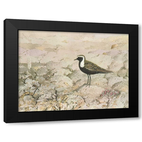 Perched Black Modern Wood Framed Art Print by Sutton, George