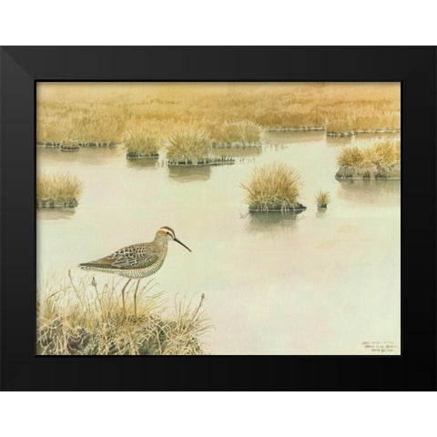 Waiting Black Modern Wood Framed Art Print by Sutton, George