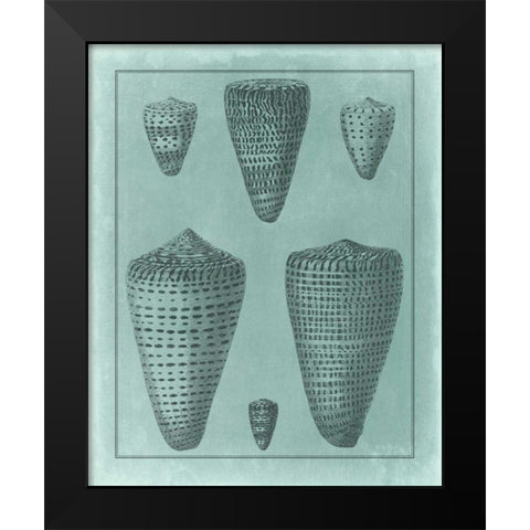 Spa Shell Collection I Black Modern Wood Framed Art Print by Vision Studio