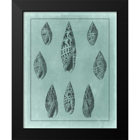 Spa Shell Collection IV Black Modern Wood Framed Art Print by Vision Studio