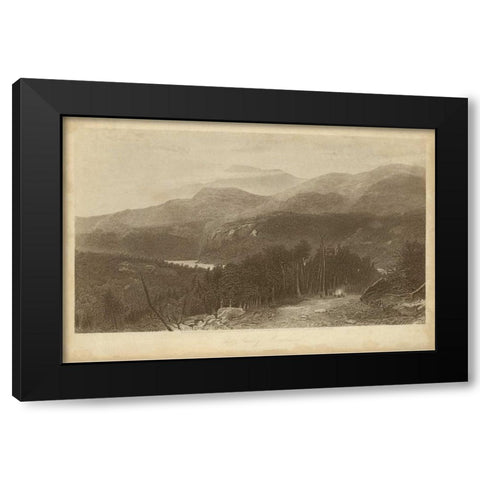 The Smoky Mountains Black Modern Wood Framed Art Print by R. Hinshelwood