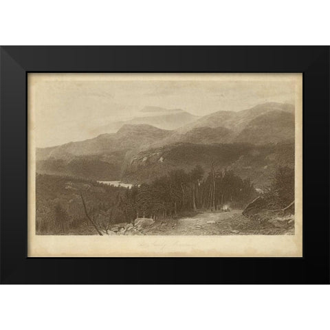 The Smoky Mountains Black Modern Wood Framed Art Print by R. Hinshelwood