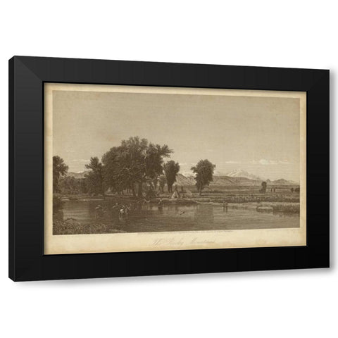 The Rocky Mountains Black Modern Wood Framed Art Print with Double Matting by R. Hinshelwood
