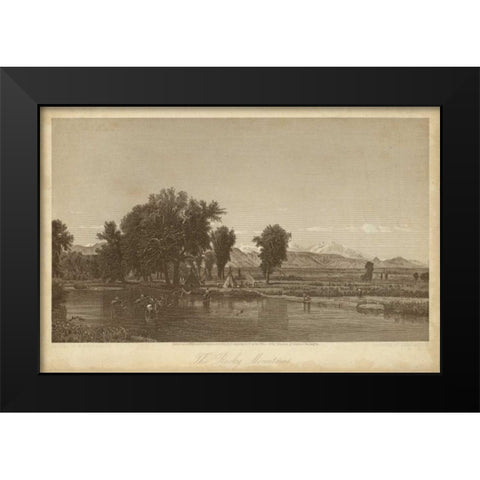 The Rocky Mountains Black Modern Wood Framed Art Print by R. Hinshelwood