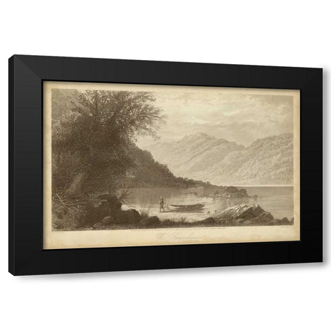 The Susquehana Black Modern Wood Framed Art Print by R. Hinshelwood