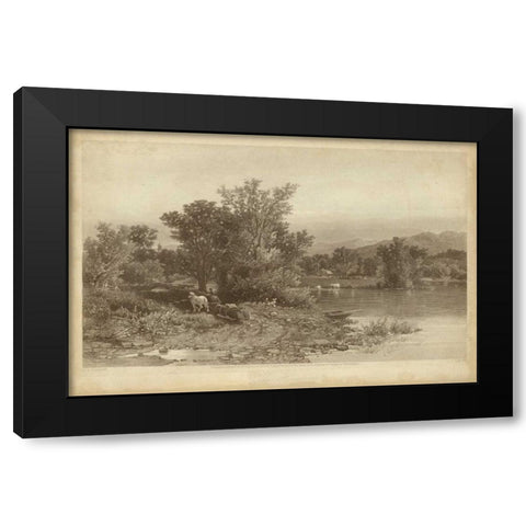 The Housatonic Black Modern Wood Framed Art Print with Double Matting by R. Hinshelwood