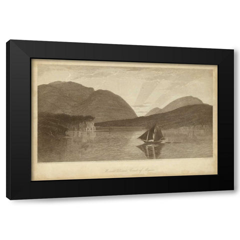 Mount Desert Coast of Maine Black Modern Wood Framed Art Print with Double Matting by R. Hinshelwood