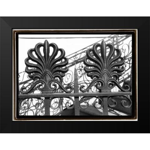 Wrought Iron Elegance I Black Modern Wood Framed Art Print by DeNardo, Laura