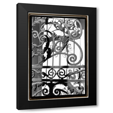 Wrought Iron Elegance II Black Modern Wood Framed Art Print by DeNardo, Laura