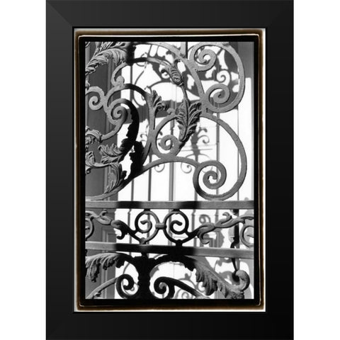 Wrought Iron Elegance II Black Modern Wood Framed Art Print by DeNardo, Laura