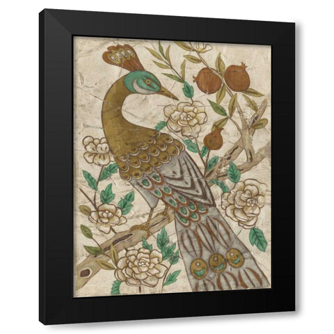 Chinoiserie Pheasant I Black Modern Wood Framed Art Print by Zarris, Chariklia