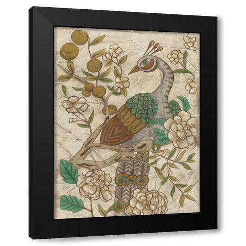 Chinoiserie Pheasant II Black Modern Wood Framed Art Print with Double Matting by Zarris, Chariklia