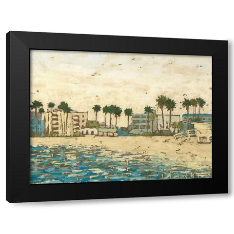 Beach Coast I Black Modern Wood Framed Art Print with Double Matting by Meagher, Megan