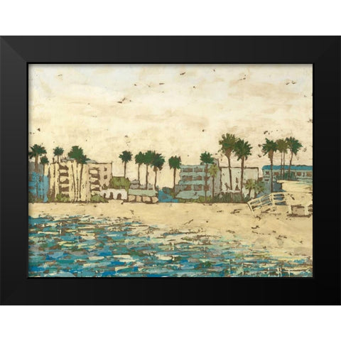 Beach Coast I Black Modern Wood Framed Art Print by Meagher, Megan