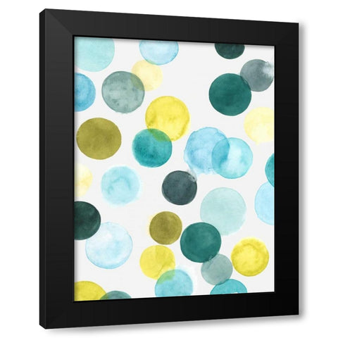 Aquatic Orbit I Black Modern Wood Framed Art Print by Vess, June Erica