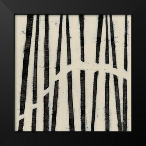 Hieroglyph I Black Modern Wood Framed Art Print by Vess, June Erica