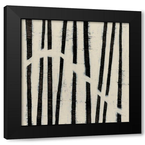 Hieroglyph VI Black Modern Wood Framed Art Print by Vess, June Erica