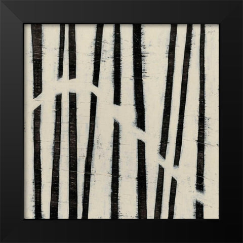 Hieroglyph VI Black Modern Wood Framed Art Print by Vess, June Erica