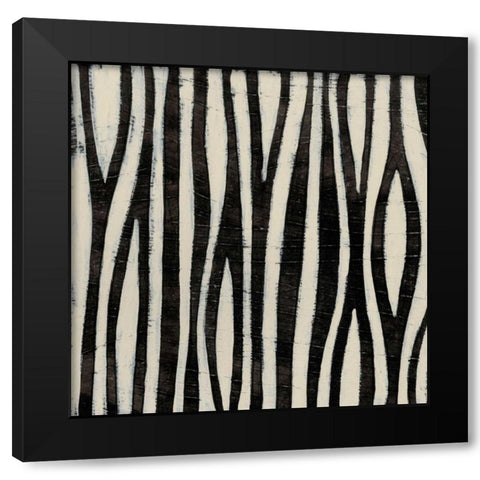 Hieroglyph XI Black Modern Wood Framed Art Print by Vess, June Erica