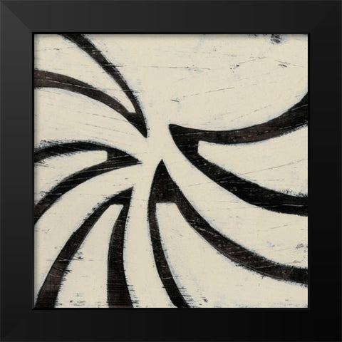 Hieroglyph XV Black Modern Wood Framed Art Print by Vess, June Erica