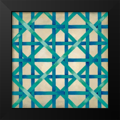 Woven Symmetry I Black Modern Wood Framed Art Print by Zarris, Chariklia
