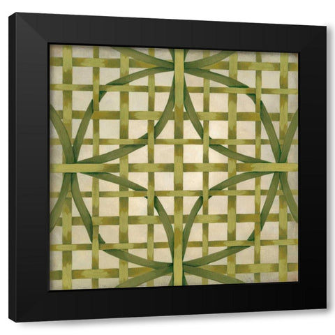 Woven Symmetry V Black Modern Wood Framed Art Print by Zarris, Chariklia