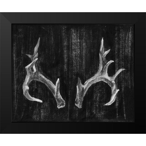 Rustic Antlers I Black Modern Wood Framed Art Print by Harper, Ethan