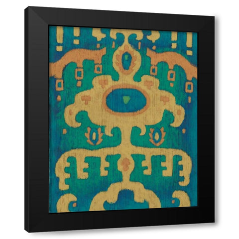 Sunset Ikat I Black Modern Wood Framed Art Print with Double Matting by Zarris, Chariklia