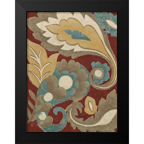 Provincial Paisley I Black Modern Wood Framed Art Print by Zarris, Chariklia