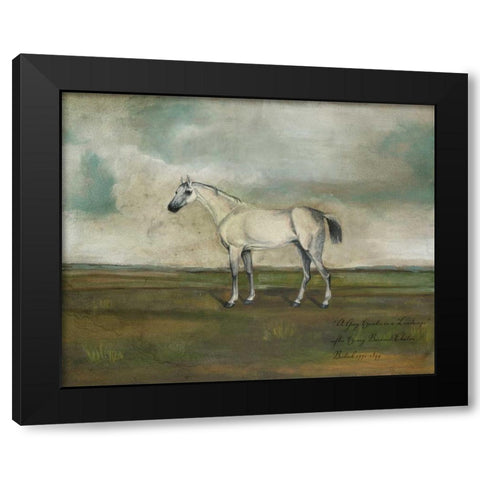 A Grey Hunter in a Landscape Black Modern Wood Framed Art Print by McCavitt, Naomi