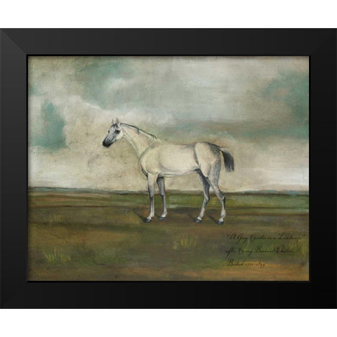 A Grey Hunter in a Landscape Black Modern Wood Framed Art Print by McCavitt, Naomi
