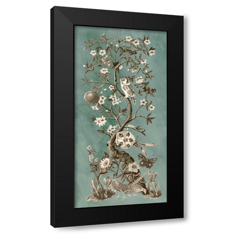 Chinoiserie Patina I Black Modern Wood Framed Art Print with Double Matting by McCavitt, Naomi