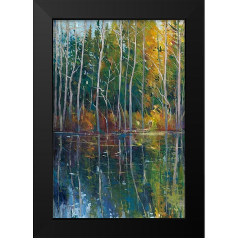 Pine Reflection II Black Modern Wood Framed Art Print by OToole, Tim