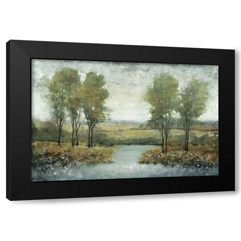 Stream Side II Black Modern Wood Framed Art Print with Double Matting by OToole, Tim