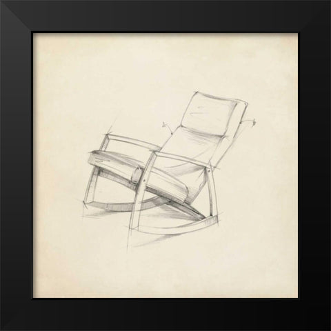 Mid Century Furniture Design IV Black Modern Wood Framed Art Print by Harper, Ethan