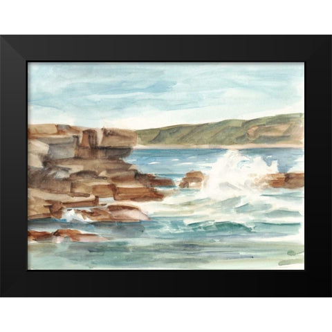 Coastal Watercolor III Black Modern Wood Framed Art Print by Harper, Ethan