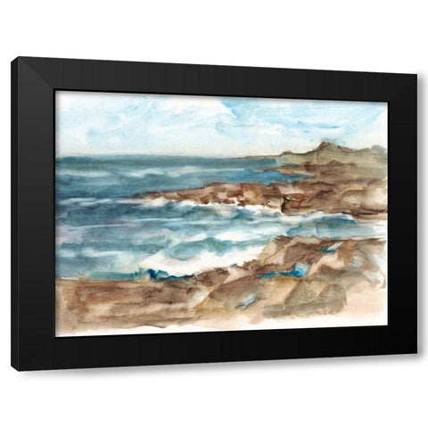 Coastal Watercolor VI Black Modern Wood Framed Art Print with Double Matting by Harper, Ethan