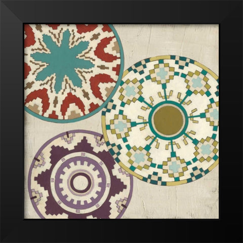 Basket Motif I Black Modern Wood Framed Art Print by Vess, June Erica