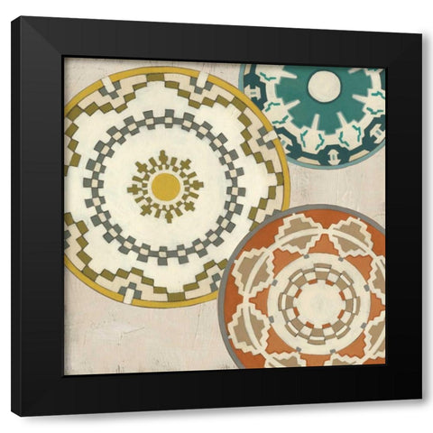 Basket Motif II Black Modern Wood Framed Art Print by Vess, June Erica