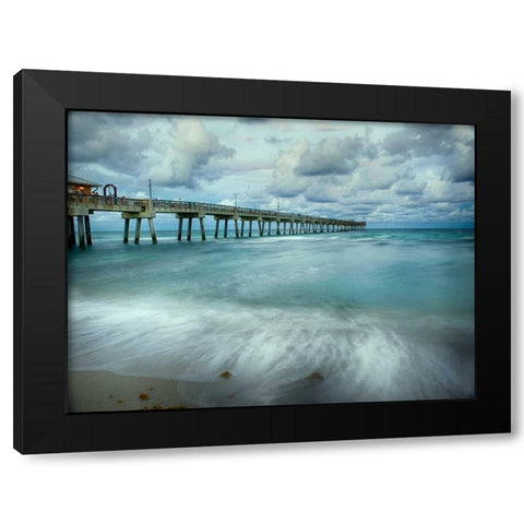 Slow Motion Ocean II Black Modern Wood Framed Art Print with Double Matting by Head, Danny